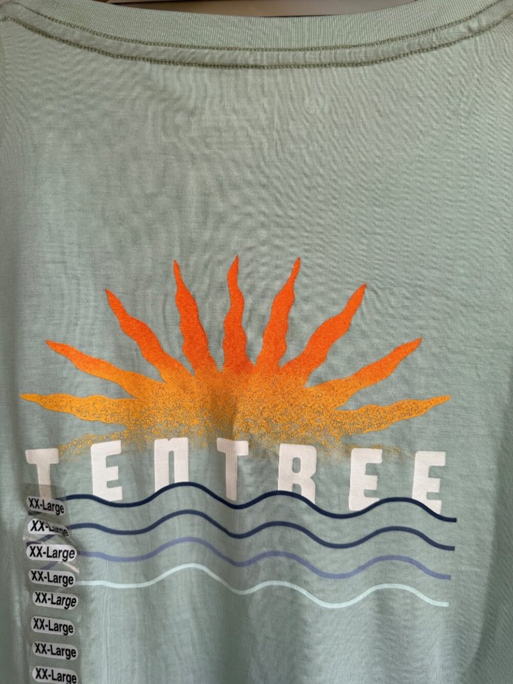 Tentree Mens Graphic Tee XXL Light Green Treeblend Sustainable New - Picture 9 of 16